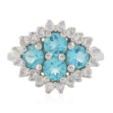 Blauer Apatit-Silberring