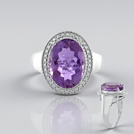 Anello in argento con Quarzo Azur