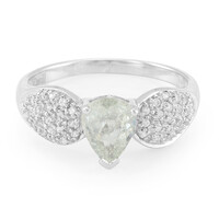 Anello placcato in platino con Tormalina Cuprian