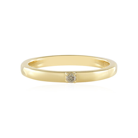 Anello in argento con Diamante Cioccolato I2