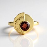 Anello in argento con Granato Mozambico (SAELOCANA)