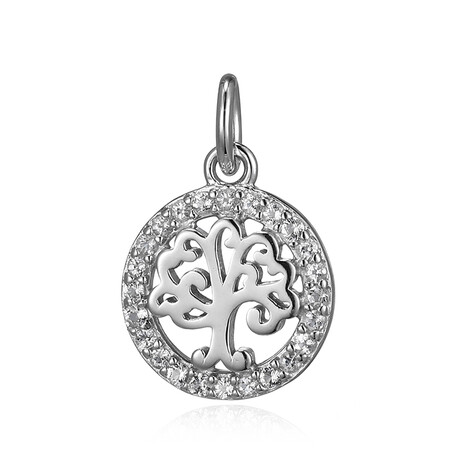 Ciondolo in argento con Topazio Bianco