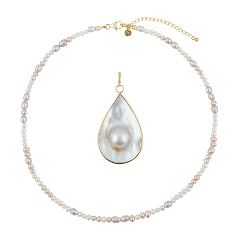 Mabe Pearl Silver Set (Bali Barong)