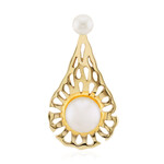 Zilveren hanger met een Witte zoetwater kweekparel (TPC)