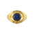 Zilveren ring met een blauwe ster saffier (MONOSONO COLLECTION)