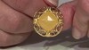 Zilveren broche met een mistige Baltische barnsteen (dagen)
