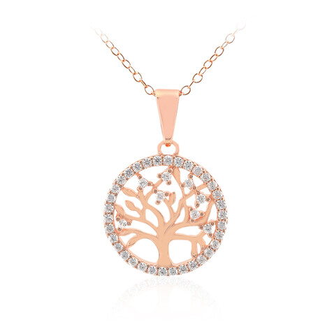 Zirkon-Silberhalskette