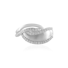 Zilveren ring met zirkonen (de Melo)