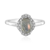 Anello in argento con Labradorite rosa Maniry