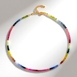 Collana in argento con Zaffiro Fancy