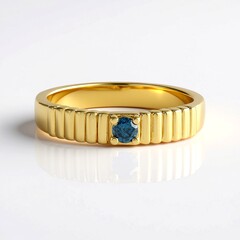 Anello in argento con Diamante Blu I2