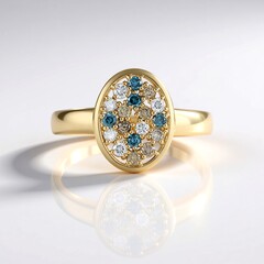 Anello in oro con Diamante Cioccolato I2 (SUHANA)