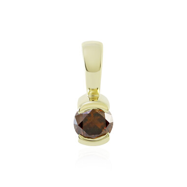 Colgante en oro con Diamante chocolate I2