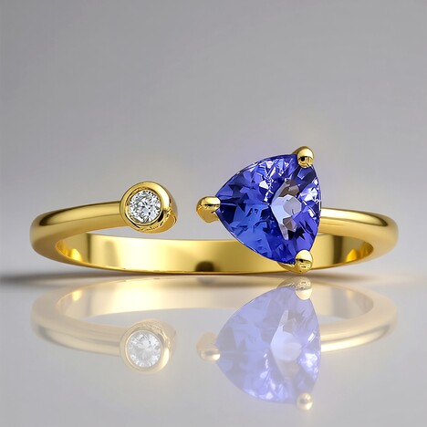 Anello in oro con Tanzanite AAA