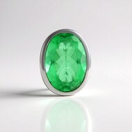 Pendentif en argent et Quartz vert émeraude (MONOSONO COLLECTION)
