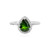 Bague en argent et Diopside de Russie