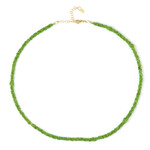 Zilveren halsketting met Russische diopsiedstenen