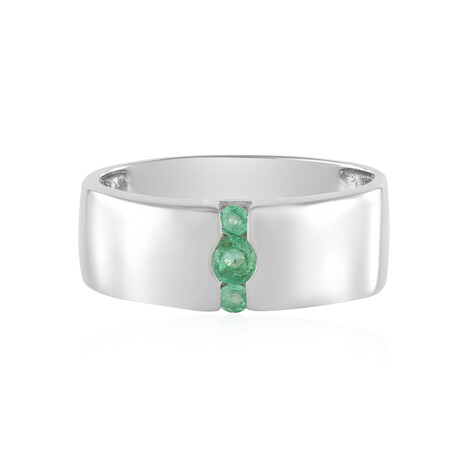 Anillo en plata con Esmeralda de Rusia (de Melo)