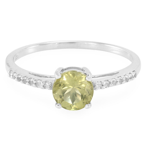 Anello in argento con Apatite Lemon