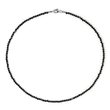 Collar en plata con Espinela negra