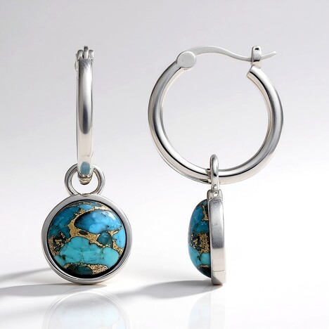Orecchini in argento con Mosaico turchese