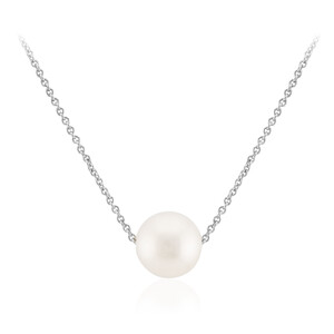 Collar en plata con Perla blanca Freshwater