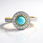 Anello in argento con Turchese Sleeping Beauty