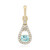 Gouden hanger met een Paraiba toermalijn