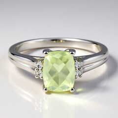 Anello in argento con Prehnite