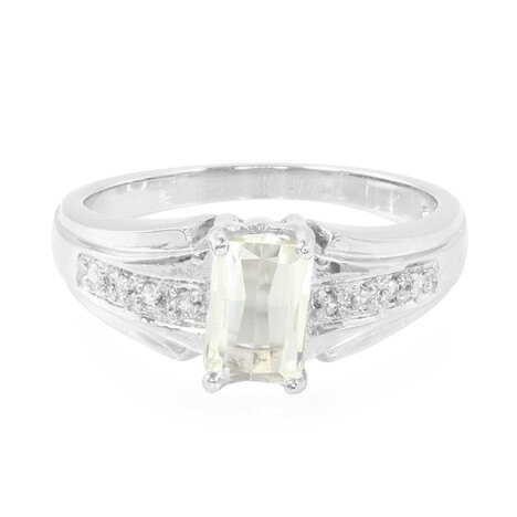 Kanariengelber Kunzit-Silberring