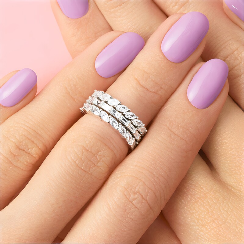 White Topaz Silver Ring