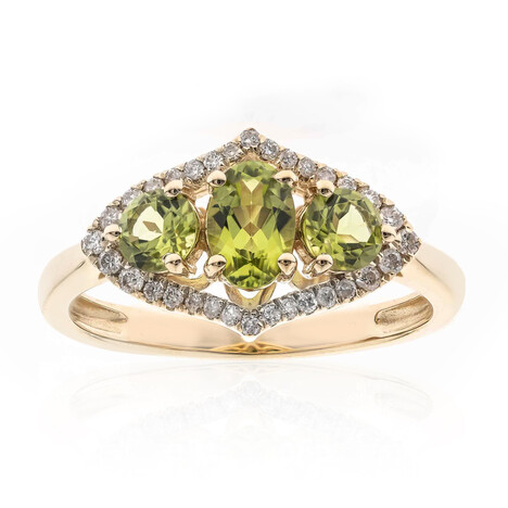 Anello in oro con Peridoto Dashihe  (CIRARI)