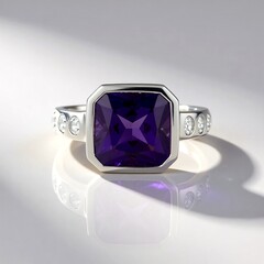 Anello in argento con Ametista Siberiana