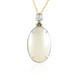 White Mabe Pearl Silver Necklace (Gems en Vogue)