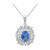Indigoblauer Topas-Silberhalskette