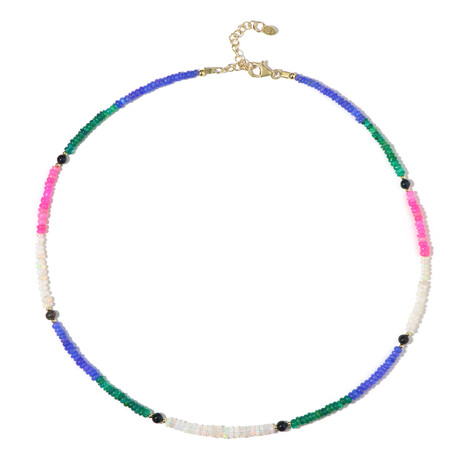 Zilveren halsketting met Welo-opalen