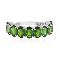 Anello in argento con Diopside Russo