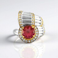 Anillo en plata con Topacio rosa (Dallas Prince Designs)