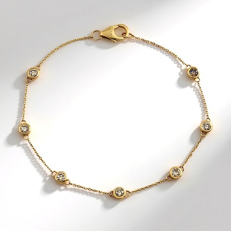 Bracelet en or et Diamant champagne I2 (de Melo Gold)