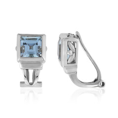 Clip d'oreille en argent et Topaze bleu ciel