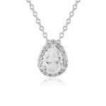 Collana in argento con Topazio Bianco