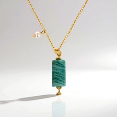 Collana in argento con Amazzonite (Joias do Paraíso)