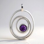 Ciondolo in argento con Charoite