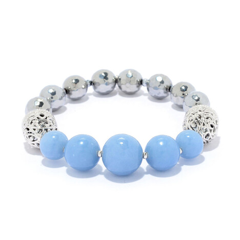 Bracelet en argent et Angélite (Dallas Prince Designs)