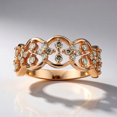 Anello in oro con Diamante Rose de France SI1 di Argyle (Annette)