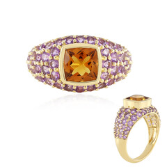 Bague en argent et Citrine Madère (KM by Juwelo)