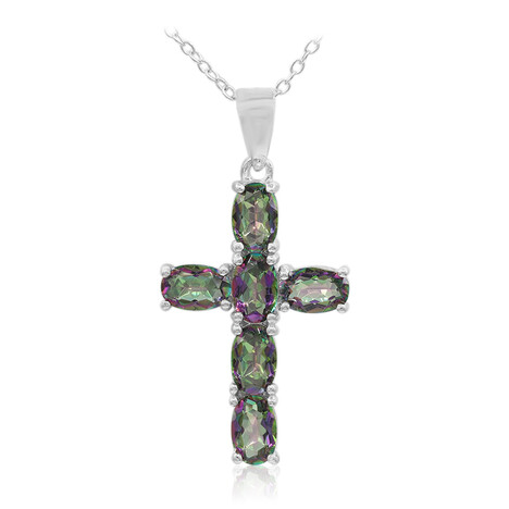 Collar en plata con Cuarzo místico