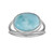 Zilveren ring met een larimar