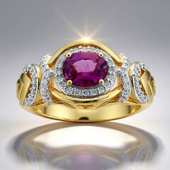 Anello in oro con Zaffiro Rosa (Rifkind 1894 Collection)