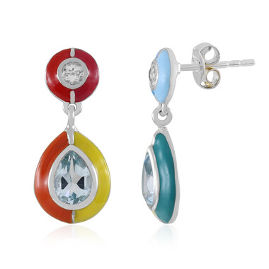 Orecchini in argento con Topazio Blu Cielo